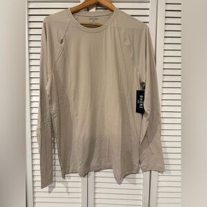 Rhone Men's Light Tan Long Sleeve Shirt